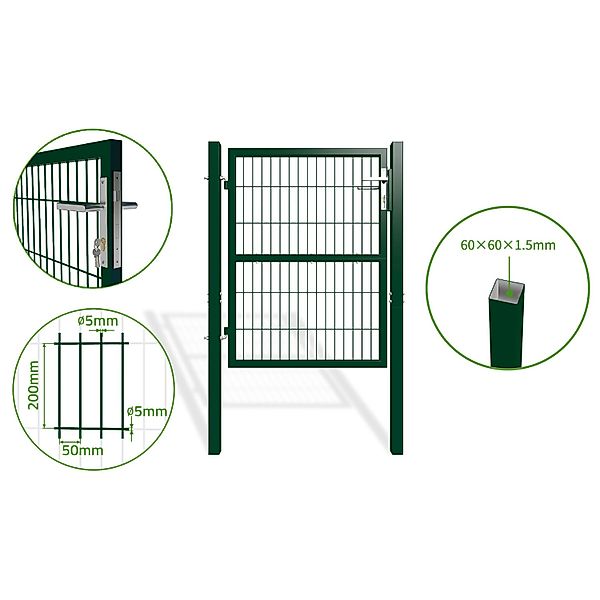 Casanoov Gittertor 1M Grün Razo H 120Cm günstig online kaufen