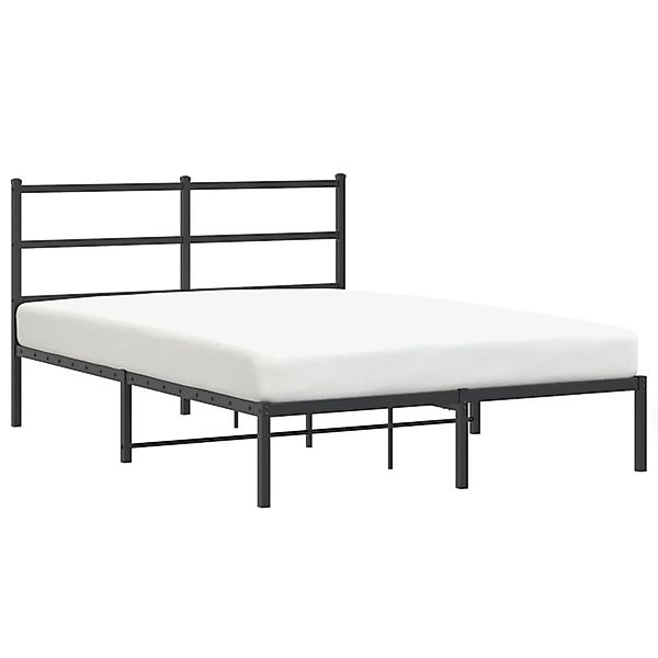 vidaXL Bettgestell mit Kopfteil Metall Schwarz 140x190 cm Modell 181938919 günstig online kaufen