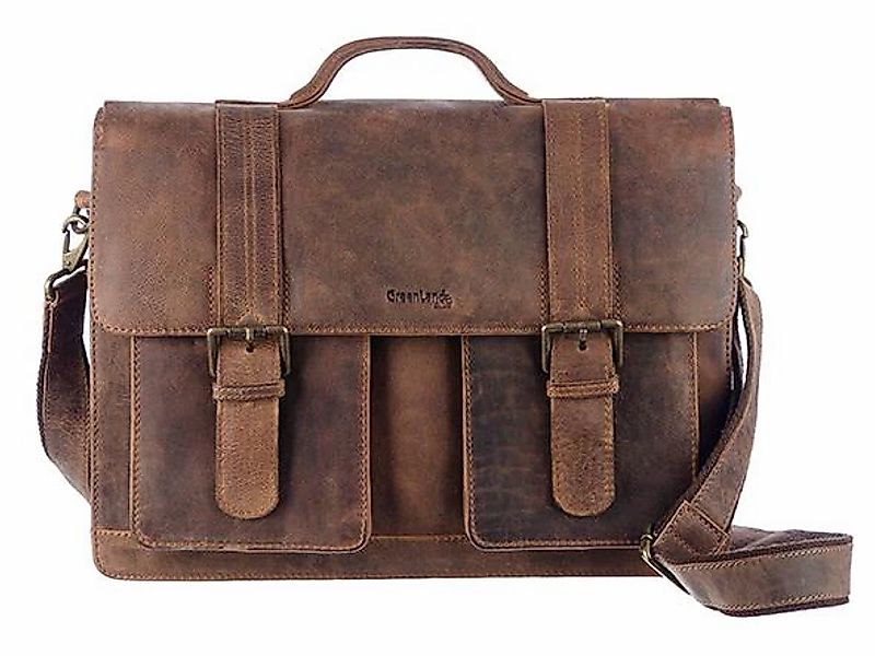 GreenLand Nature Aktentasche "Montenegro" aus Rindsleder im Vintage Look günstig online kaufen