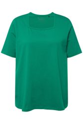 Ulla Popken T-Shirt T-Shirt A-Linie Carré-Ausschnitt günstig online kaufen