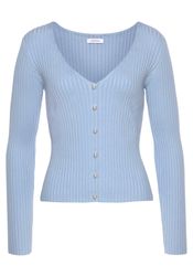 LASCANA V-Ausschnitt-Pullover mit Zierperlen, figurbetonter Strickpullover, günstig online kaufen
