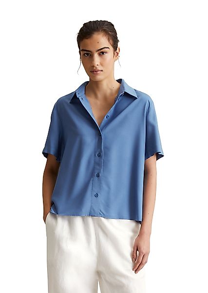 Marc OPolo DENIM Kurzarmbluse "aus fließender Viskose" günstig online kaufen