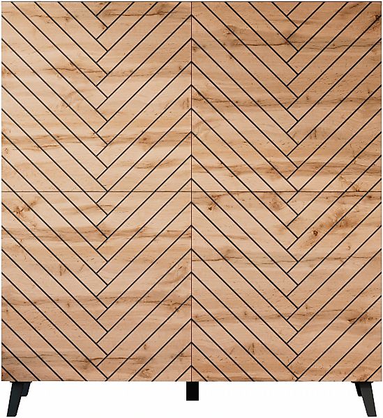 Home affaire Highboard "Phuket, Front MDF" moderne Kommode mit 4 Türen und günstig online kaufen