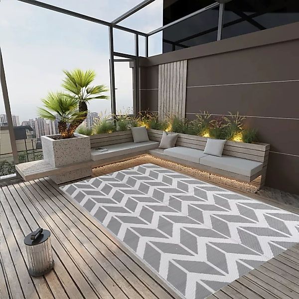 Vidaxl Outdoor-teppich Grau 190x290 Cm Pp günstig online kaufen