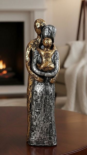 MF Dekofigur Dekofigur Familienharmonie Polyresin Gold Silber 23cm (1 St) günstig online kaufen