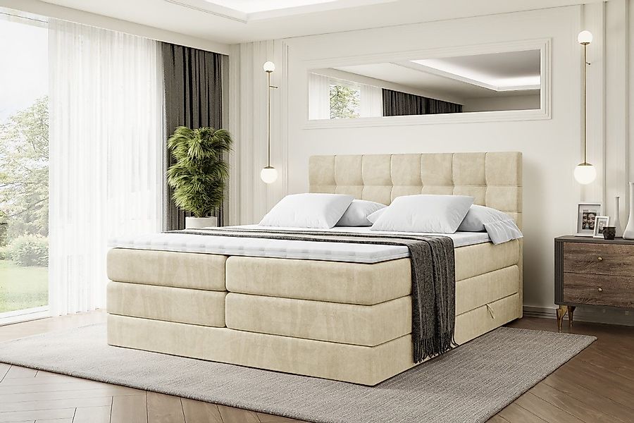 ALTDECOR Boxspringbett BERO KING (Multipocket-Matratze H4 günstig online kaufen