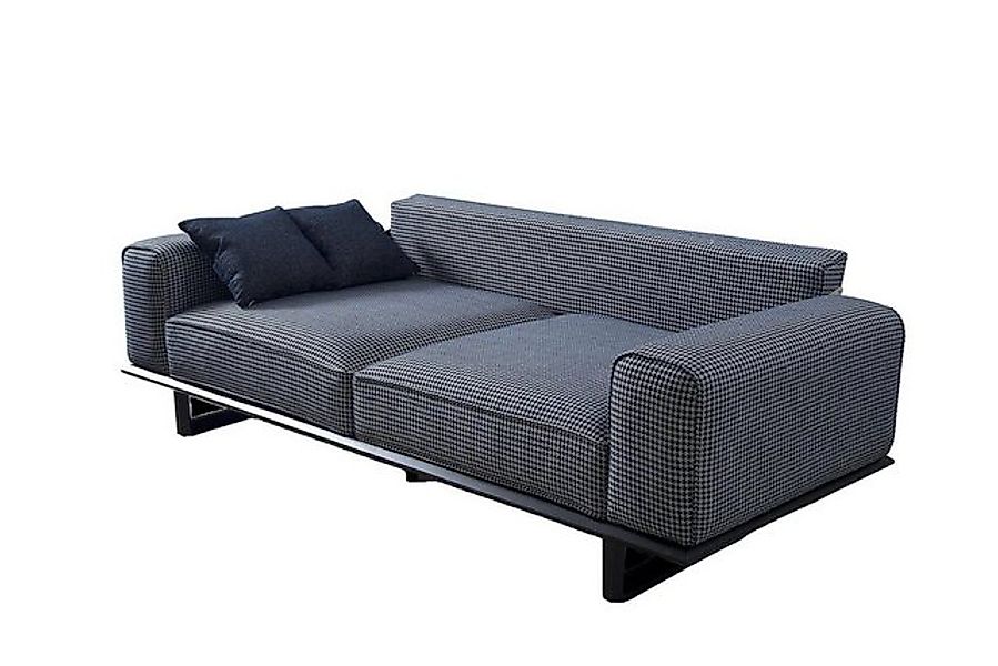 JVmoebel Sofa Designer Graue Couch Luxuriöses Wohnzimmer 3-Sitzer Textilsof günstig online kaufen