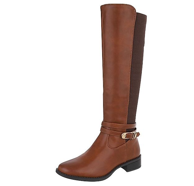 Ital-Design Elegante Stiefel für Damen mit hoher Passform und Schnalle Stie günstig online kaufen