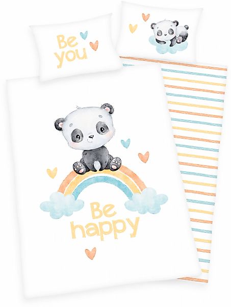 Baby Best Babybettwäsche "Regenbogen Panda" 2 Stk. mit liebevollem Motiv günstig online kaufen