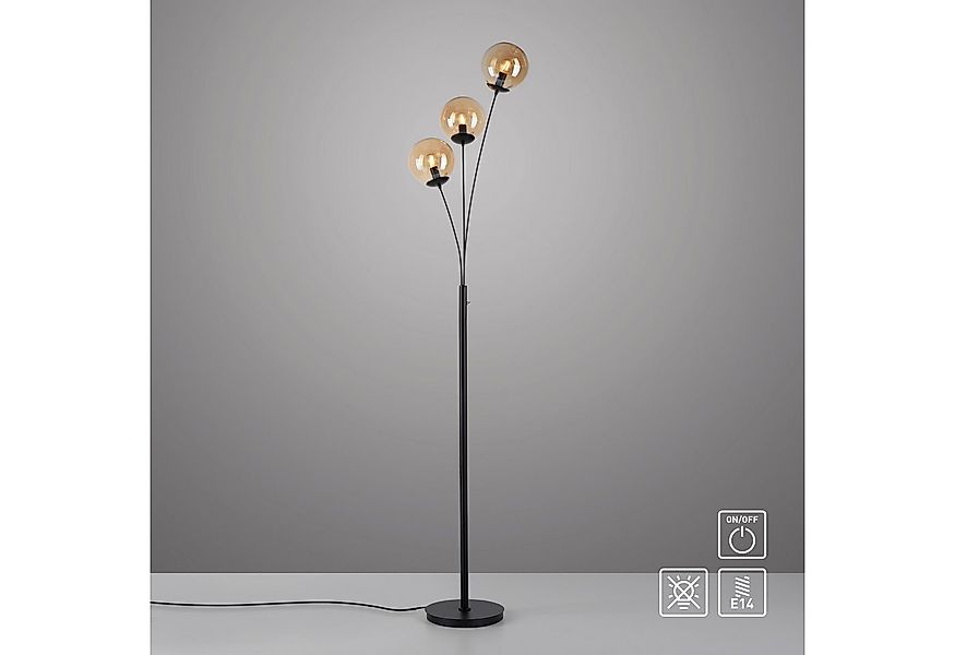 OTTO home Stehlampe Nellin, ohne Leuchtmittel, Stehleuchte mit großen Glask günstig online kaufen