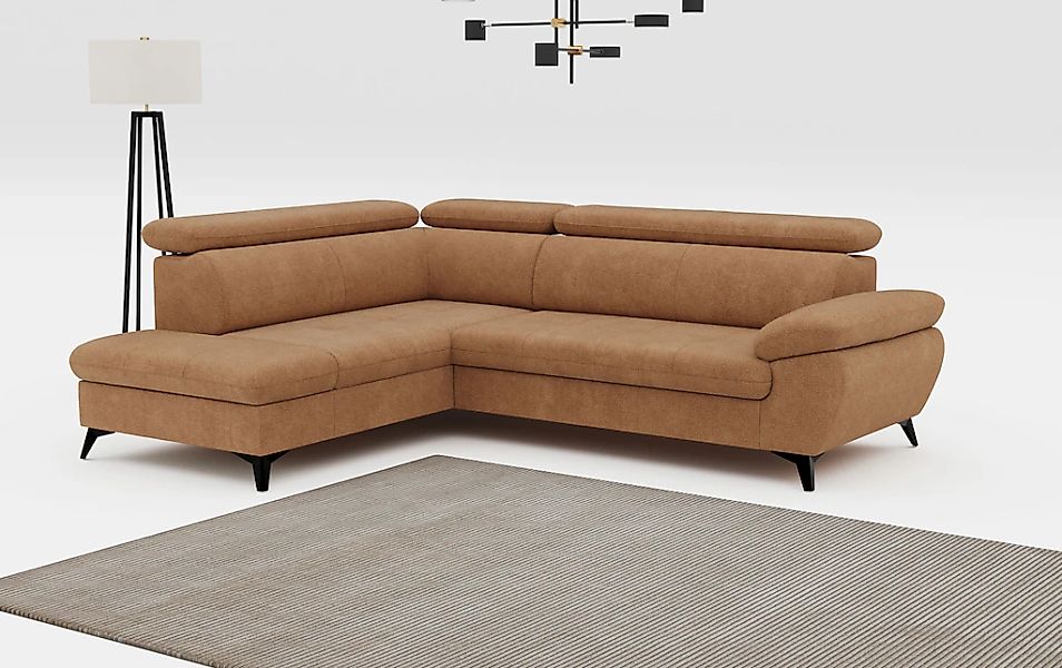 COTTA Ecksofa "Hudson L-Form", mit Kopfteilverstellung, wahlweise mit Bettf günstig online kaufen