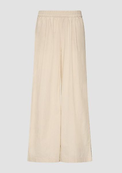 QS Stoffhose Lässige Baumwollhosen mit Streifen Gummizug günstig online kaufen