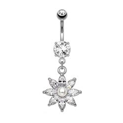 Taffstyle Bauchnabelpiercing Piercing Chirurgenstahl Kristall Perle günstig online kaufen