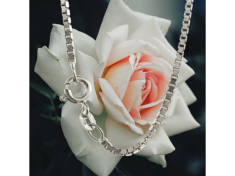 HOPLO Silberkette Silberkette Venetianerkette Breite 1,2 mm Länge 50 cm 925 günstig online kaufen