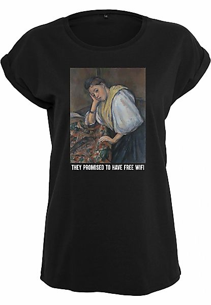 MisterTee Kurzarmshirt "MisterTee Damen Ladies No Wifi Tee", (1 tlg.) günstig online kaufen