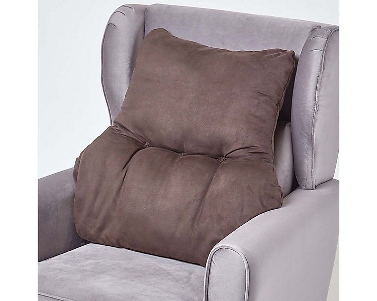 Homescapes Sitzkissen Rückenkissen braun – Rückenstützkissen 68 x 58 cm mit günstig online kaufen