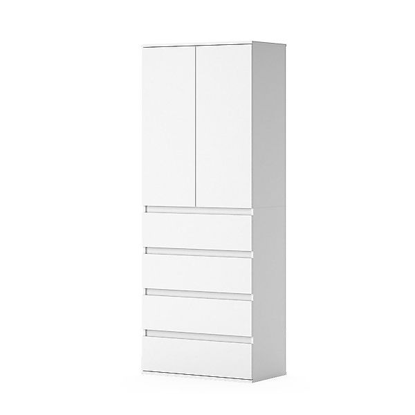 Vicco Kleiderschrank Claus, Weiß, 74 x günstig online kaufen