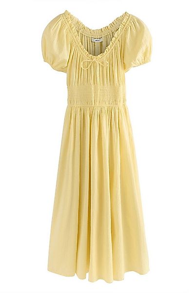 Next Midikleid Sommerliches Seersucker-Midikleid mit Puffärmeln (1-tlg) günstig online kaufen