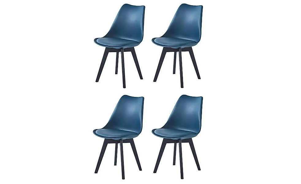 Stuhl 4er-Set  Esbjerg ¦ blau ¦ Maße (cm): B: 49 H: 84 Stühle > Esszimmerst günstig online kaufen