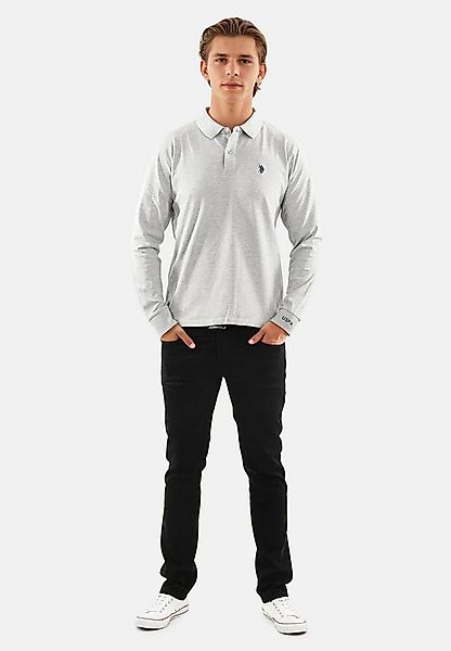 U.S. Polo Assn. Longsleeve USJayson – Herren Langarm Poloshirt mit Logo-Sti günstig online kaufen