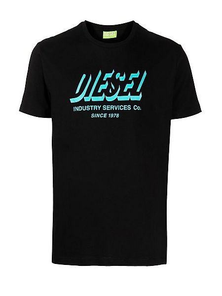 Diesel Rundhalsshirt Rundhals Logo Print Slim Fit Shirt - T-DIEGOS-A5 Schwa günstig online kaufen