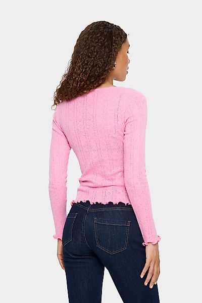 Saint Tropez Langarmshirt "GruSZ" gewellter Saum günstig online kaufen