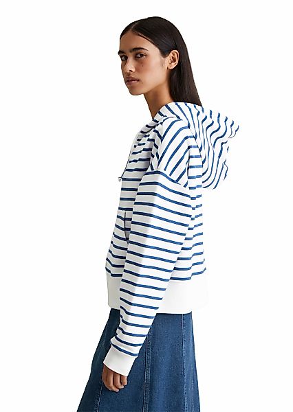 Marc OPolo DENIM Kapuzensweatjacke, geringelt, relaxed fit, breite Bündchen günstig online kaufen