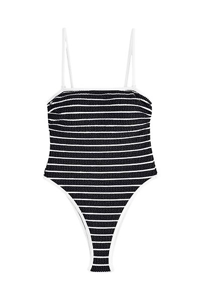 self Badeanzug Backformender Bandeau-Badeanzug mit hohem günstig online kaufen