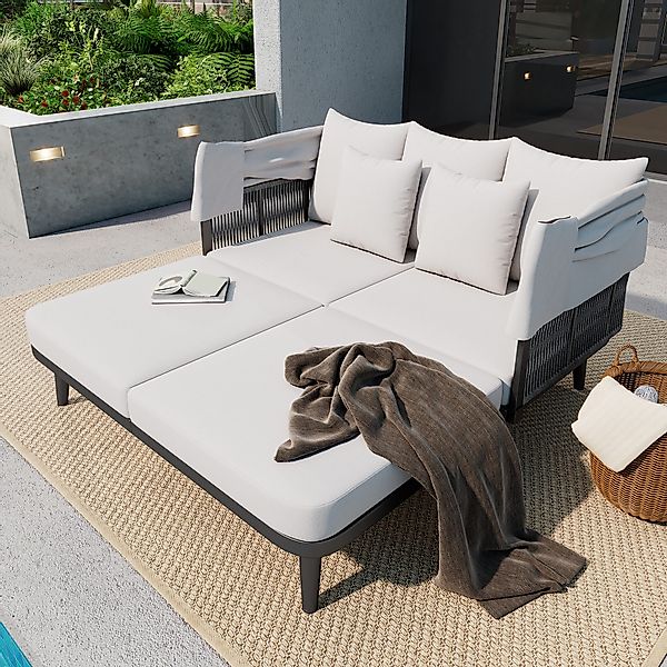 OKWISH Gartenlounge-Set Garten-Loungeset für zwei Personen, günstig online kaufen