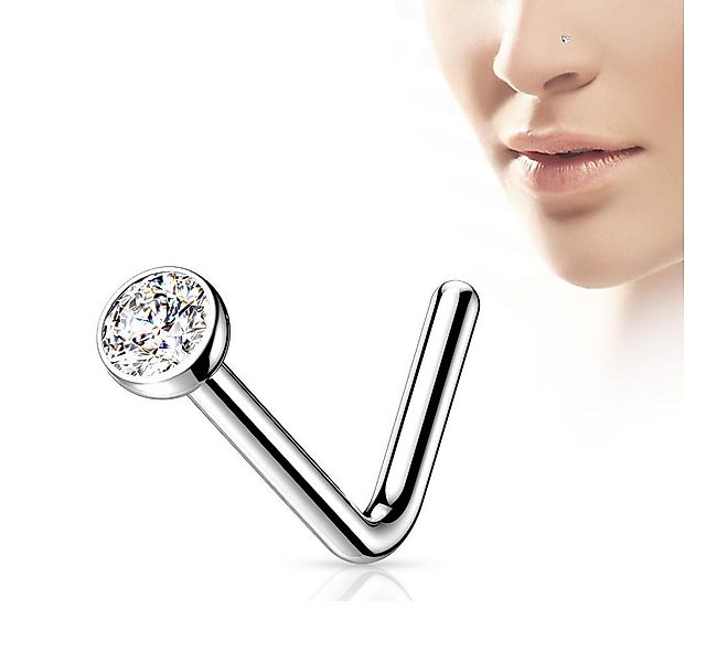 Order & Smile Schmuck Nasenpiercing Nasenstecker Titan: Nasenpiercing Krist günstig online kaufen