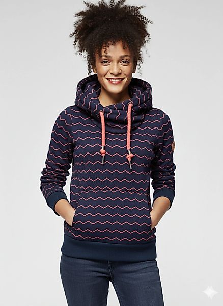 Ragwear Sweatshirt "GRIPY BOLD CHEVRON O", Hoodie mit hochschießendem Schal günstig online kaufen
