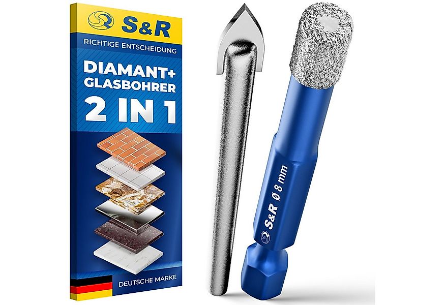 S&R Bohrersatz Diamantbohrer, Fliesenbohrer, Glasbohrer, (Set 4-tlg. 5, 6, günstig online kaufen