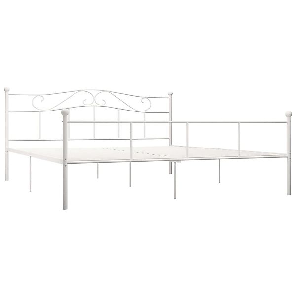 vidaXL Bettgestell Weiß Metall 180x200 cm618290 günstig online kaufen