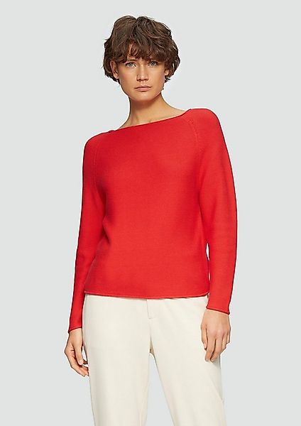 s.Oliver Longpullover Strickpullover Strickpullover mit U-Boot-Ausschnitt u günstig online kaufen