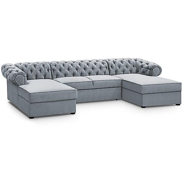 Beautysofa Ecksofa mit Schlaffunktion und zwei Bettkasten Chester U, hochwe günstig online kaufen