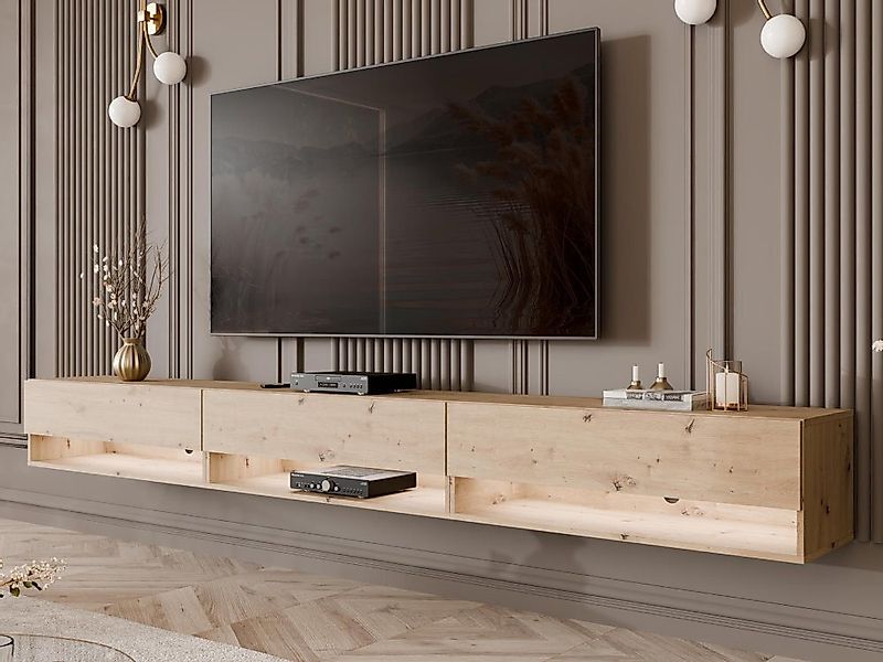 ALLHOUSE24 TV-Schrank ALISSE LOFT hängender Unterschrank Farbe Artisan Eich günstig online kaufen
