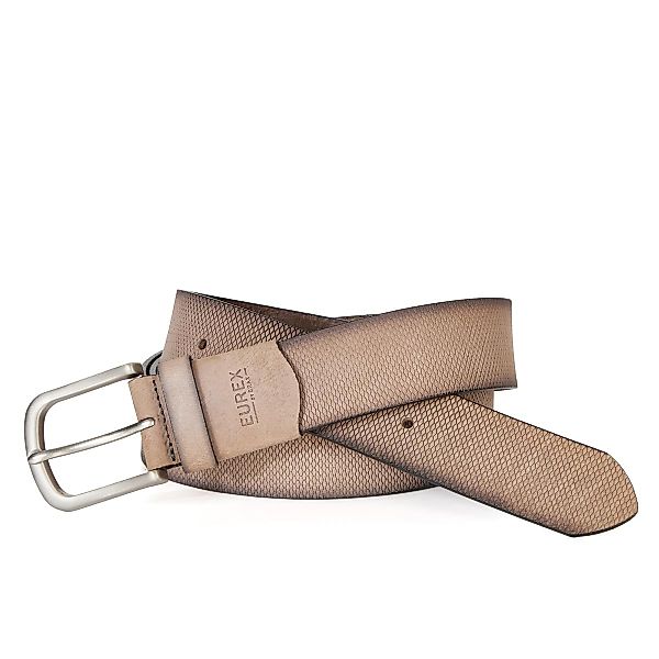 Eurex by Brax Ledergürtel mit Ripp-Prägung, Überlänge Farbe kitt Größe: 155 günstig online kaufen