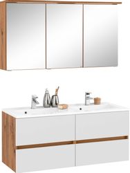 welltime Badmöbel-Set "Lucca" 2 Stk. tlg. Doppelwaschtisch, Breite 120 cm günstig online kaufen