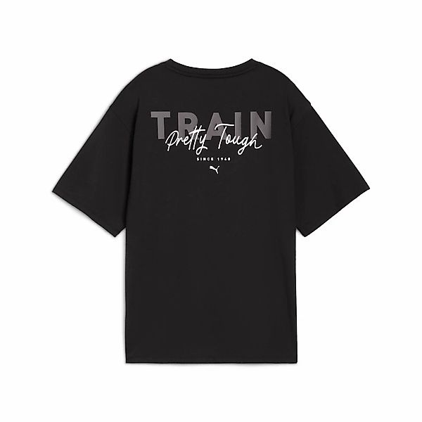 PUMA Trainingsshirt "W PRETTY TOUGH GRAPHIC TEE" mit Kurzarm, mit Rundhalsa günstig online kaufen