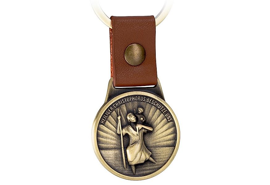 FABACH Schlüsselanhänger Christophorus am Lederband - Schutzpatron für Auto günstig online kaufen