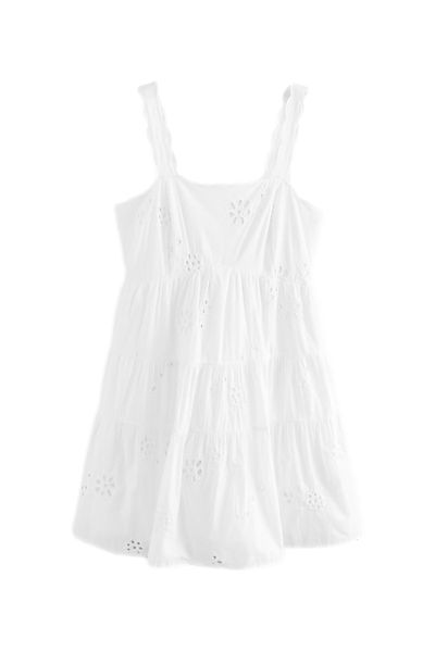 Next Strandkleid Gestuftes Minikleid mit Stickereien günstig online kaufen