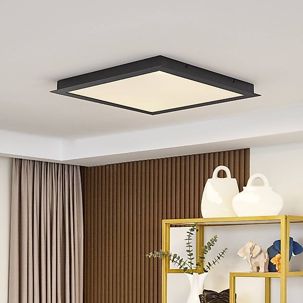 Lucande Smart LED-Deckenlampe Leicy schwarz 65 cm RGB CCT günstig online kaufen