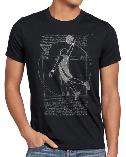 style3 T-Shirt Vitruvianischer Basketballspieler korb da günstig online kaufen
