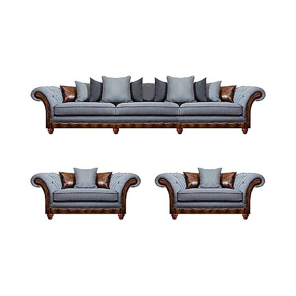 JVmoebel Sofa Sofagarnitur 3+1+1 Sitzer Set Design Sofa Polster Couchen Mod günstig online kaufen