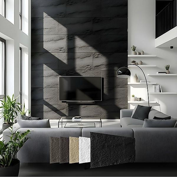 Hexim Wandpaneel, (Steinoptik Felsen Platten 120x60cm PU Wandverkleidung 0, günstig online kaufen