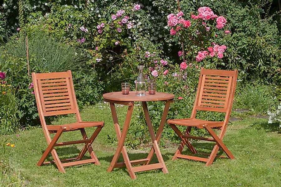 MERXX Garten-Essgruppe »»Cordoba«« Set, Geöltes Eukalyptusholz, 3 Stk. tlg. günstig online kaufen