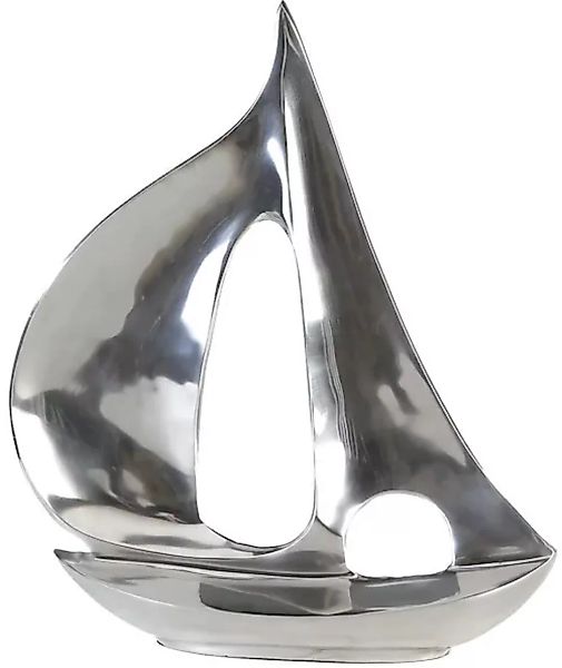 GILDE Dekoobjekt »Skulptur Segel-Boot, silber«, aus Metall, maritim, in 2 G günstig online kaufen