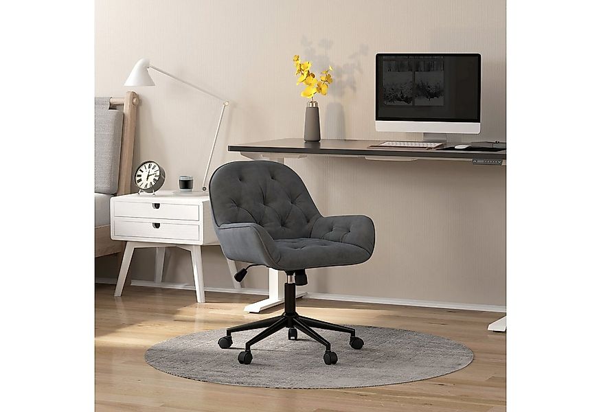 Vinsetto Bürostuhl höhenverstellbarer Chefsessel mit Rollen (Drehstuhl, 1 S günstig online kaufen