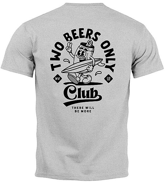 Neverless Print-Shirt Backprint T-Shirt Herren Bier Spruch Motivprint Comic günstig online kaufen