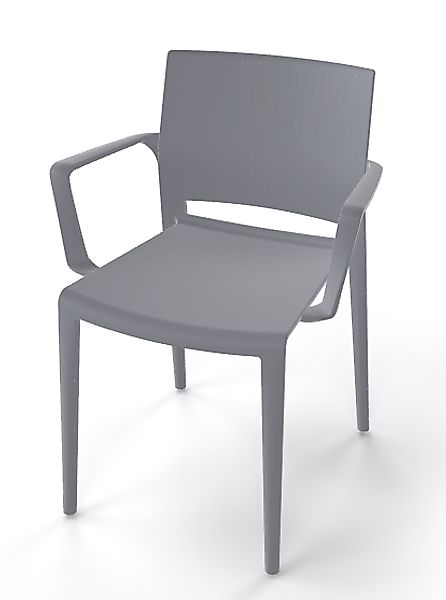 Robuster Stapelstuhl Bakhita B - mit Armlehne für Garten und Wohnbereich gr günstig online kaufen